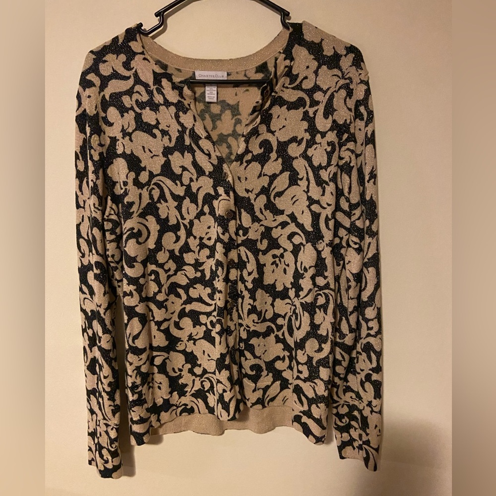 Charter Club cardigan button up sweater size XL womens